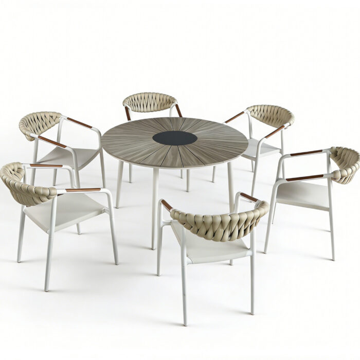 Dining Set large (Steel Table)